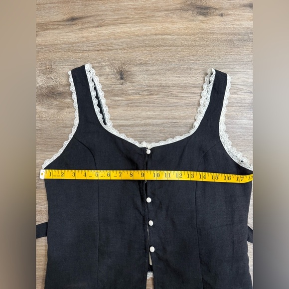 A. REN DARCY BLACK  LINEN TANK TOP size M NWT - Picture 10 of 12